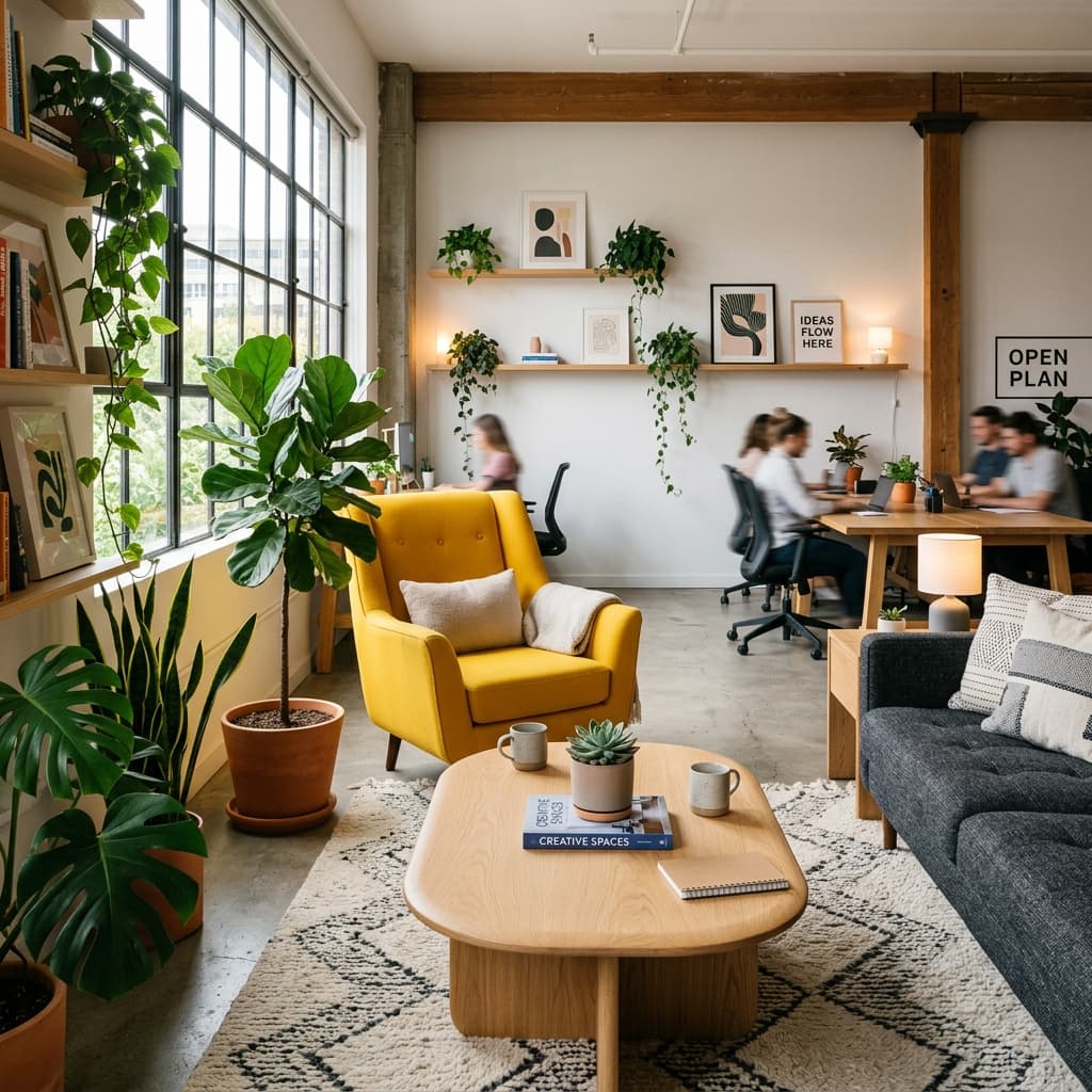 Modern studio office lounge
